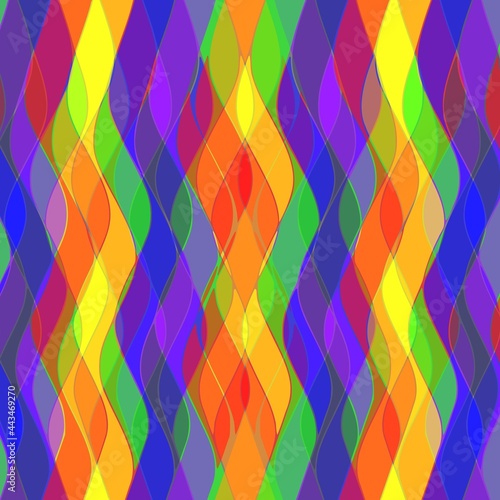 Abstract illustration featuring rainbow colors for LGBTQ social issues