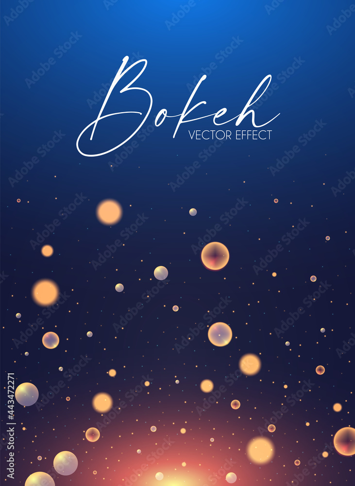 Fototapeta premium Soft bokeh. Elegant vector light effect. Fluid color and blur trendy screen design.