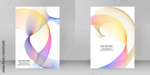 Design element rotation intersection overlay thin lines forms frame for background presentation. Vector illustration EPS 10 for new product newsletters, technology graphics, report firm, industrial