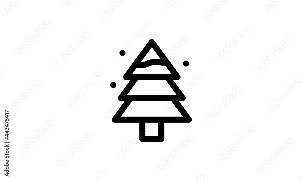 Christmas Tree Vector christmas tree silhouette Isolated christmas tree icon with star Christmas Tree Vector christmas tree silhouette Isolated christmas tree icon with star