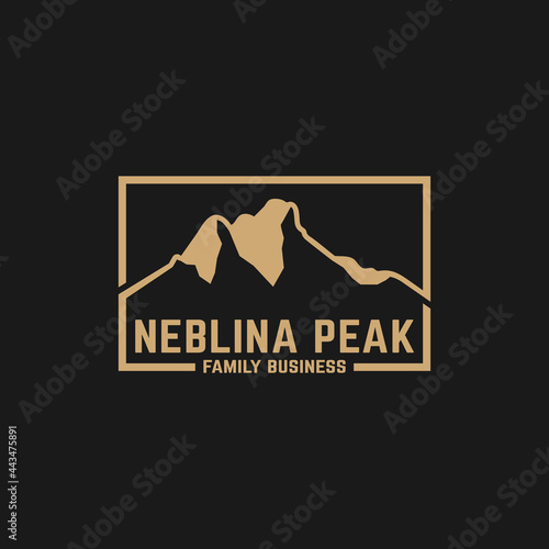 Mountain of Neblina Peak for Adventure Outdoor Hiking Camping Hunting Sport Gear Apparel Business Brand Simple Classic Unique Retro Hipster Vintage Logo Design.