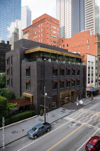 Dallas, Texas  USA June 28 2021 : An exterior view of Forty Five Ten retail clothing store on Main Street in downtown Dallas Texas