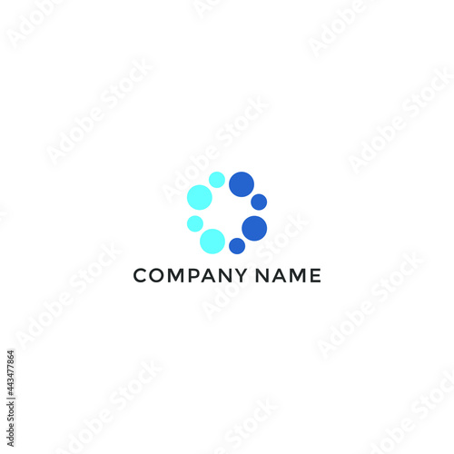 ABSTRACT ILLUSTRATION CIRCLE TECH LOGO DESIGN VECTOR FOR YOUR TECHNOLOGY BRAND, COMPANY, WEBSITE