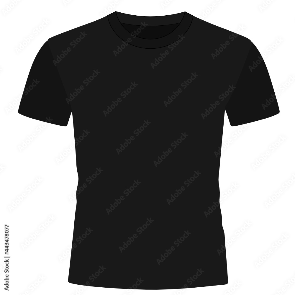 Male tshirt black mockup svg vector illustration for print on demand Male tshirt black mockup svg vector illustration for print on demand
