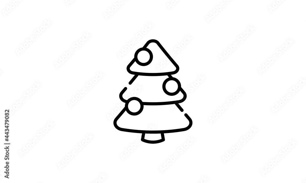 Christmas tree silhouette Isolated Christmas tree icon with star Christmas Tree Vector Christmas tree silhouette Isolated Christmas tree icon with star Christmas Tree Vector