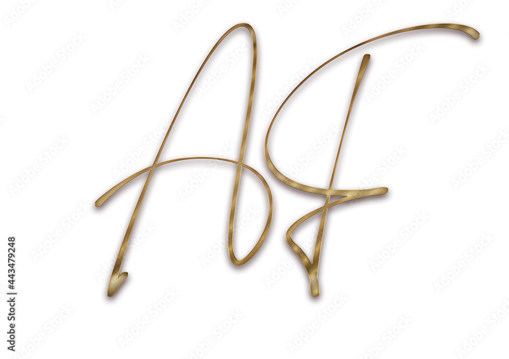 Obraz premium Monogramm, Typografie, Brief, Logo, Initalien, Golden, Elegant, Grafik, Design