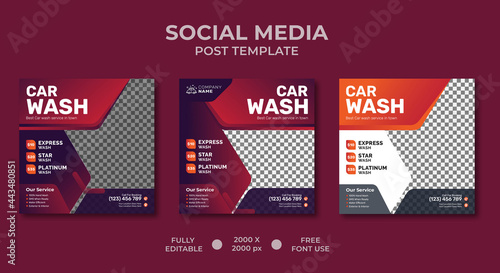 Car wash Promotional Social Media Templates