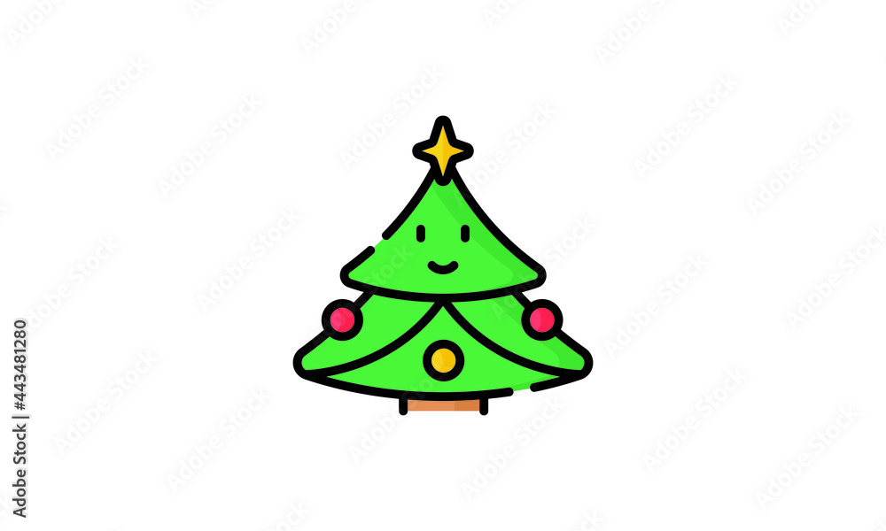 Christmas tree silhouette Isolated Christmas tree icon with star Christmas Tree Vector Christmas tree silhouette Isolated Christmas tree icon with star Christmas Tree Vector