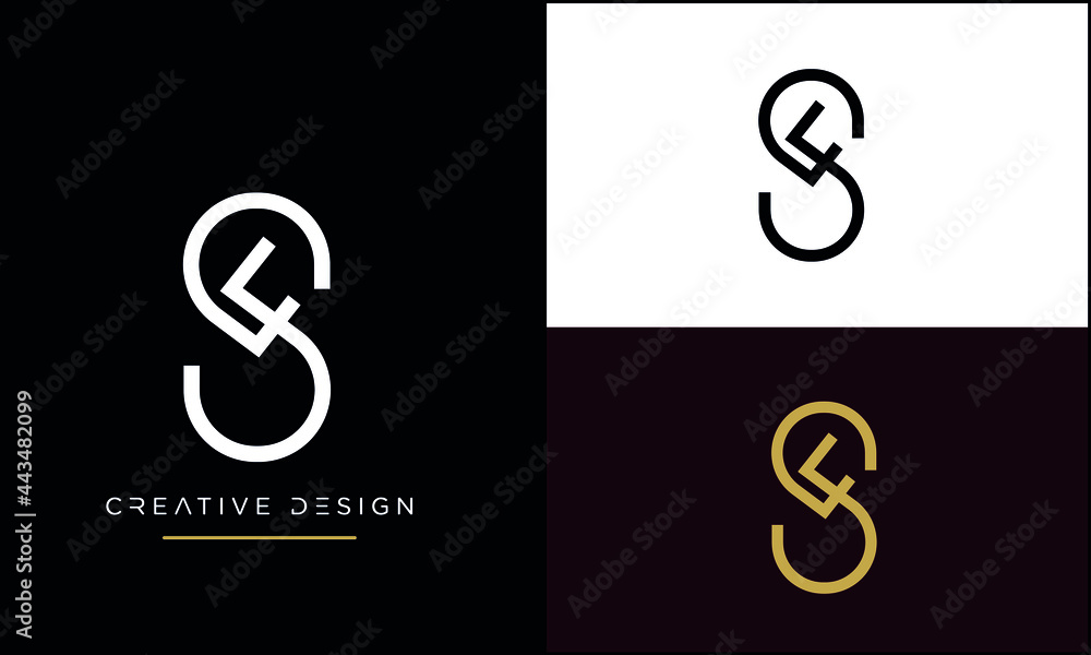 SF or FS Alphabet Letters initial Luxury Logo Icon Vector Stock Vector ...