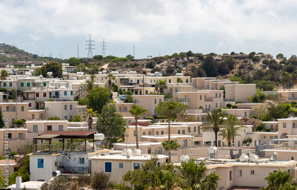 Island of Cyprus. View of the city of Protaras from the Church of the Prophet Elijah