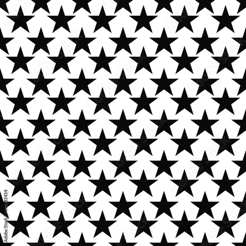 Pattern black stars. Vector pattern. Seamless pattern.