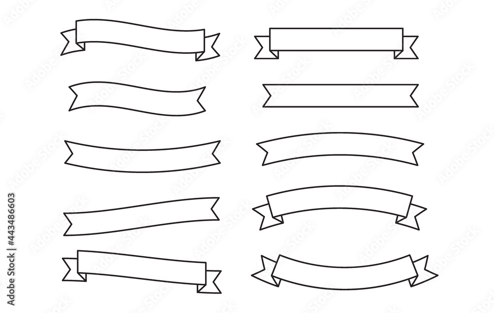 Set Banners, Ribbons, Label, Scroll. Design Logo Template. Simple ribbon black contour symbol isolated on white. Banners, Ribbons, Label, Scroll. Banners, Ribbons, Label, Scroll. Set Banners, Ribbons, Label, Scroll. Design Logo Template. Simple ribbon black contour symbol isolated on white. Banners, Ribbons, Label, Scroll. Banners, Ribbons, Label, Scroll.