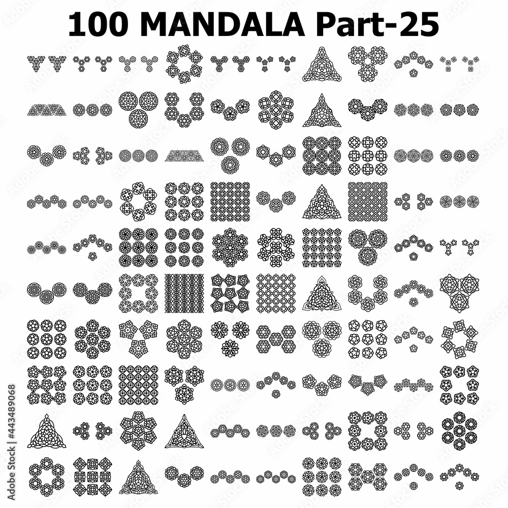 Fototapeta premium mandala doodle art pattern vector line