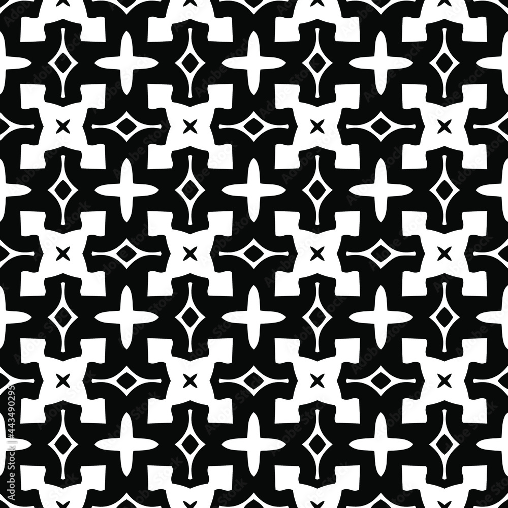 floral seamless pattern background.Geometric ornament for wallpapers and backgrounds. Black and white pattern. floral seamless pattern background.Geometric ornament for wallpapers and backgrounds. Black and white pattern.