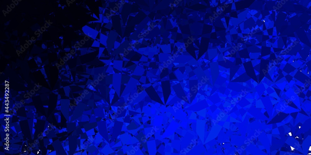 Dark BLUE vector background with triangles. Dark BLUE vector background with triangles.