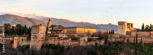 Konstfotografi sunset in the Alhambra