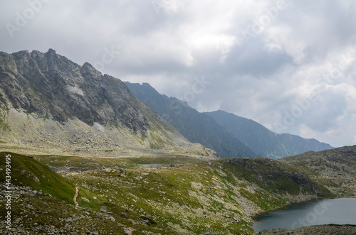 Mountain lake Small Hincovo pleso, in Mengusovska valley, in the national park of High Tatras - Slovakia