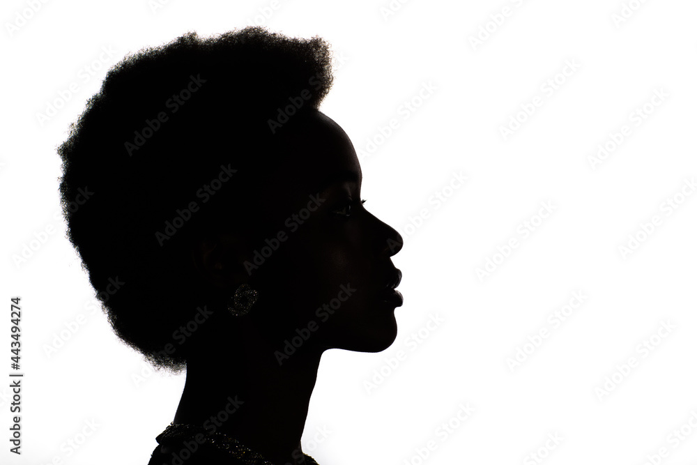 african american profile silhouette