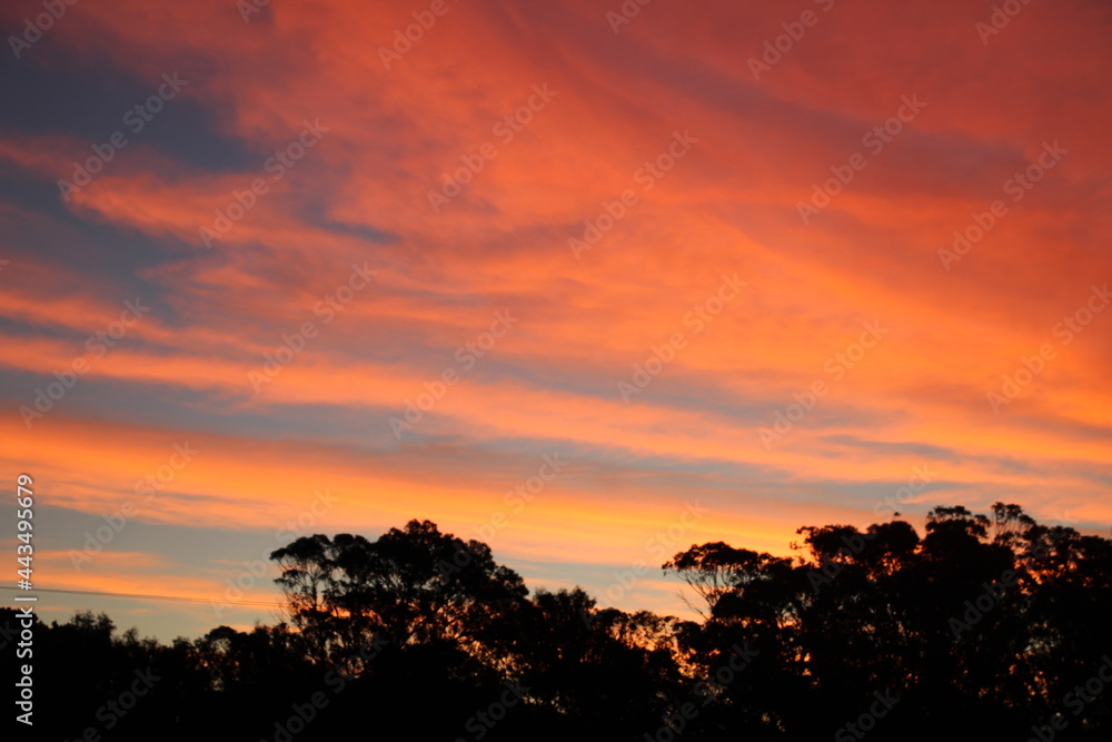 sunset in the mountains