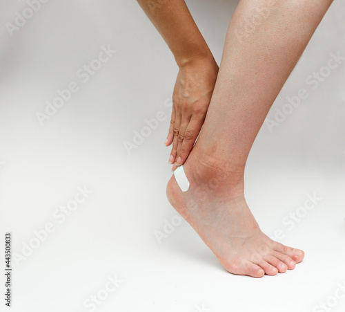 patch on the leg