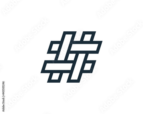 Hashtag Icon Design Template Elements