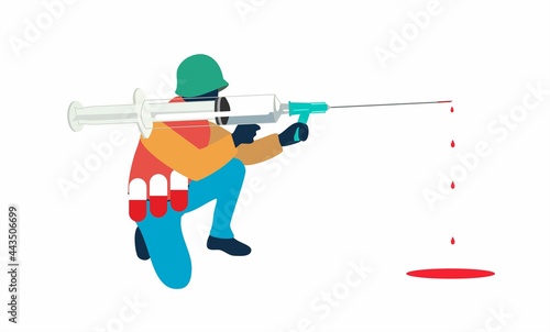 Syringe is the weapon of pharmacists drug dealers. Social problem of psychiatry of harmful substances. Spread of drugs in society. Destruction disguised as help. Compulsory vaccination. Stop vaccine.