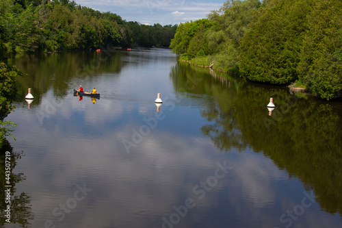 Canoe on a still river