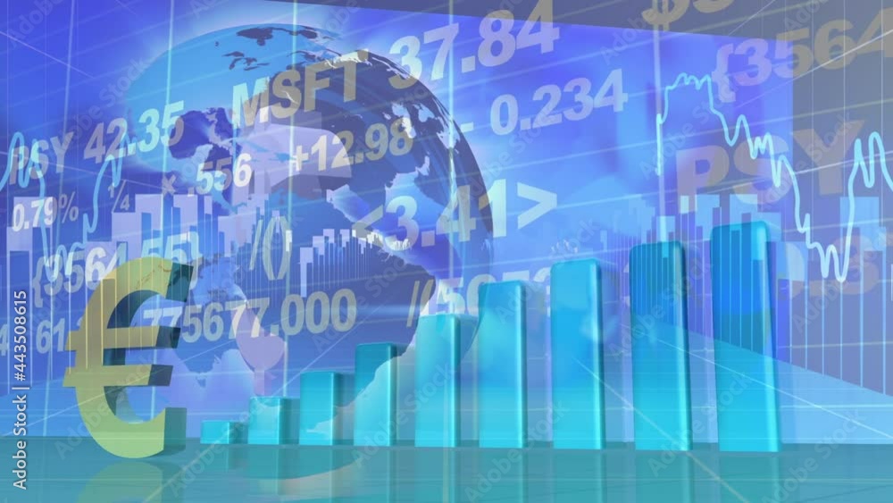 Animation of digital interface data over globe Animation of digital interface data over globe