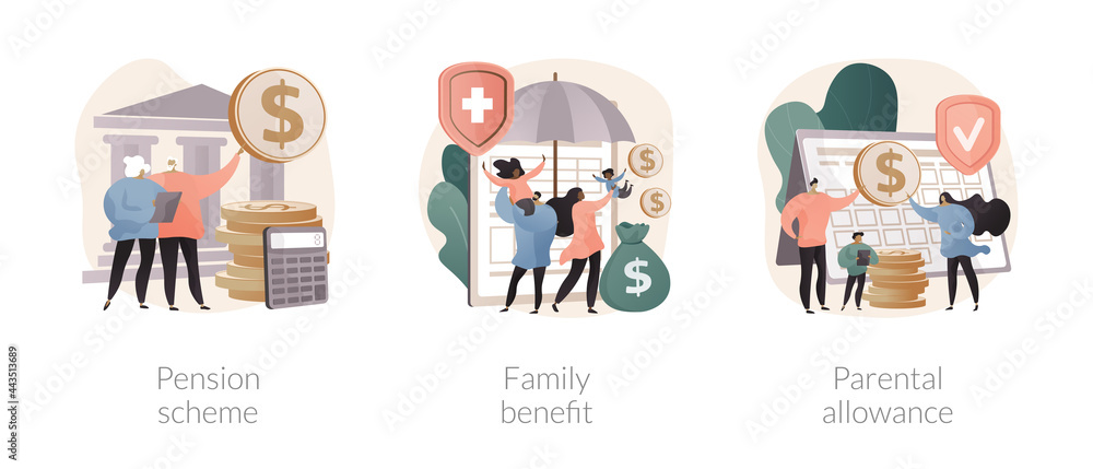 Family budget abstract concept vector illustrations. Family budget abstract concept vector illustrations.