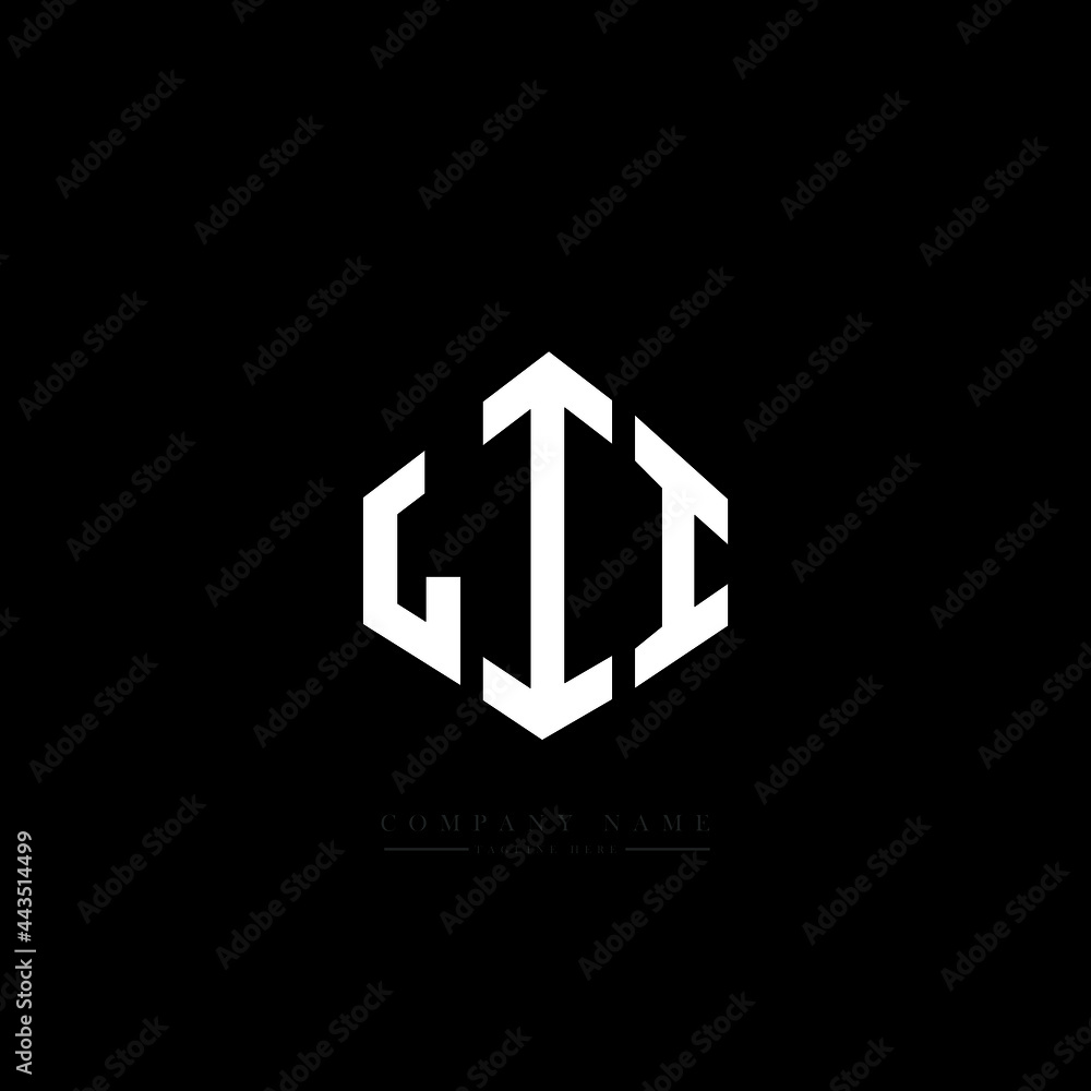 LII letter logo design with polygon shape. LII polygon logo monogram. LII cube logo design. LII hexagon vector logo template white and black colors. LII monogram, LII business and real estate logo. 