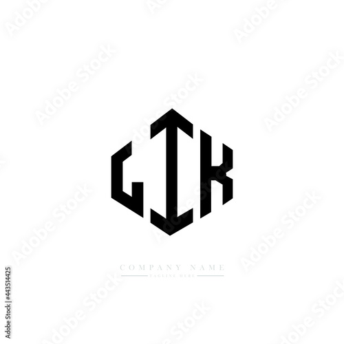 LIK letter logo design with polygon shape. LIK polygon logo monogram. LIK cube logo design. LIK hexagon vector logo template white and black colors. LIK monogram, LIK business and real estate logo. 