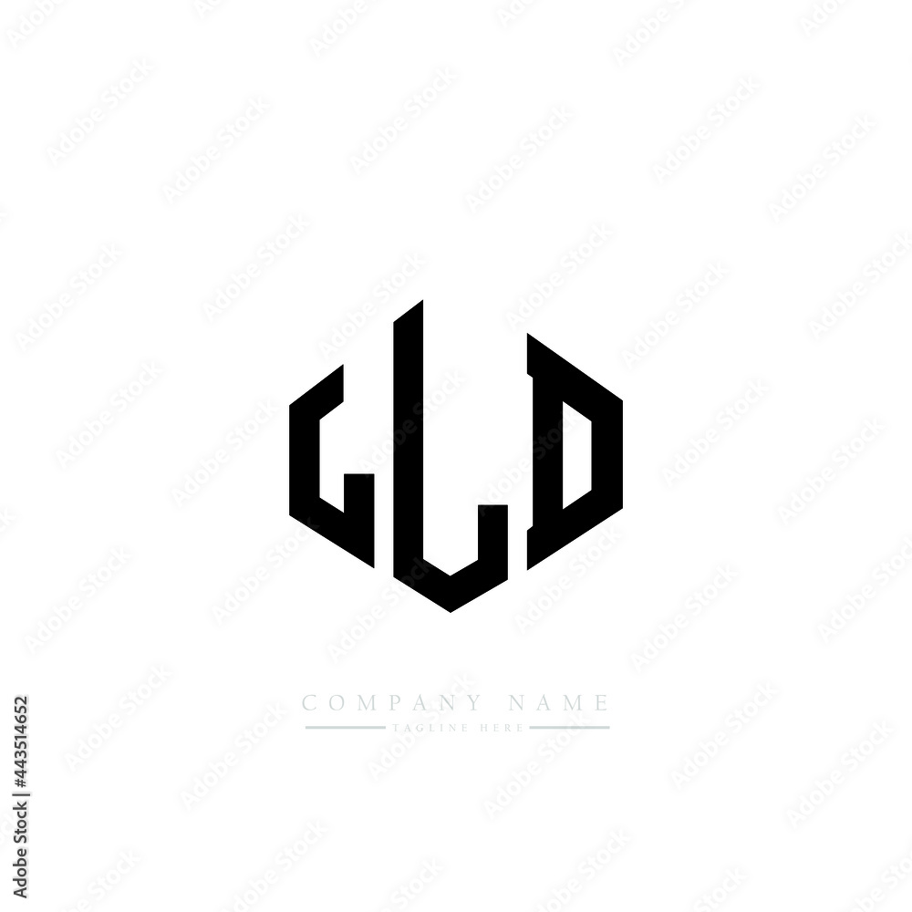 LLD letter logo design with polygon shape. LLD polygon logo monogram. LLD cube logo design. LLD hexagon vector logo template white and black colors. LLD monogram, LLD business and real estate logo. 