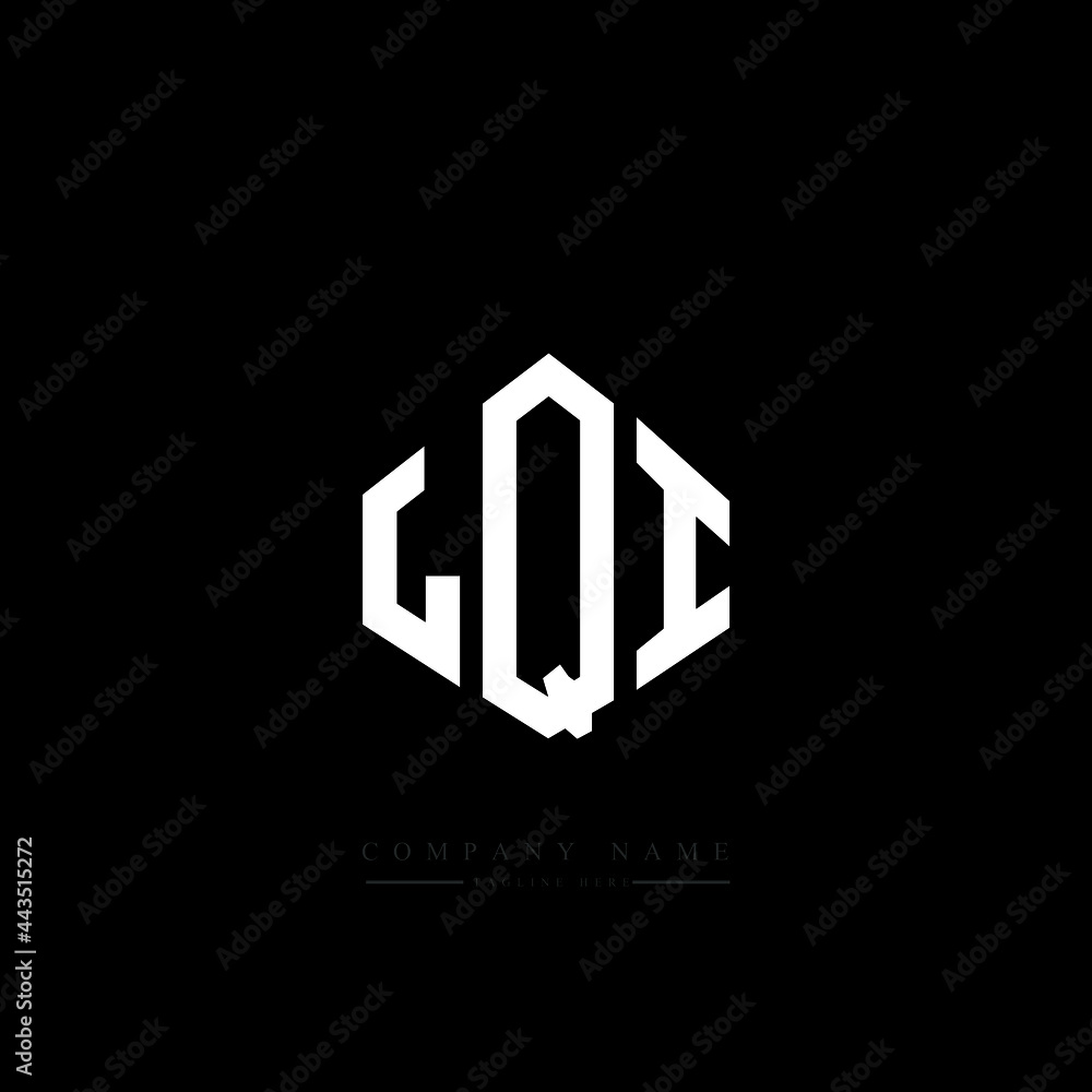 LQI letter logo design with polygon shape. LQI polygon logo monogram. LQI cube logo design. LQI hexagon vector logo template white and black colors. LQI monogram, LQI business and real estate logo. 