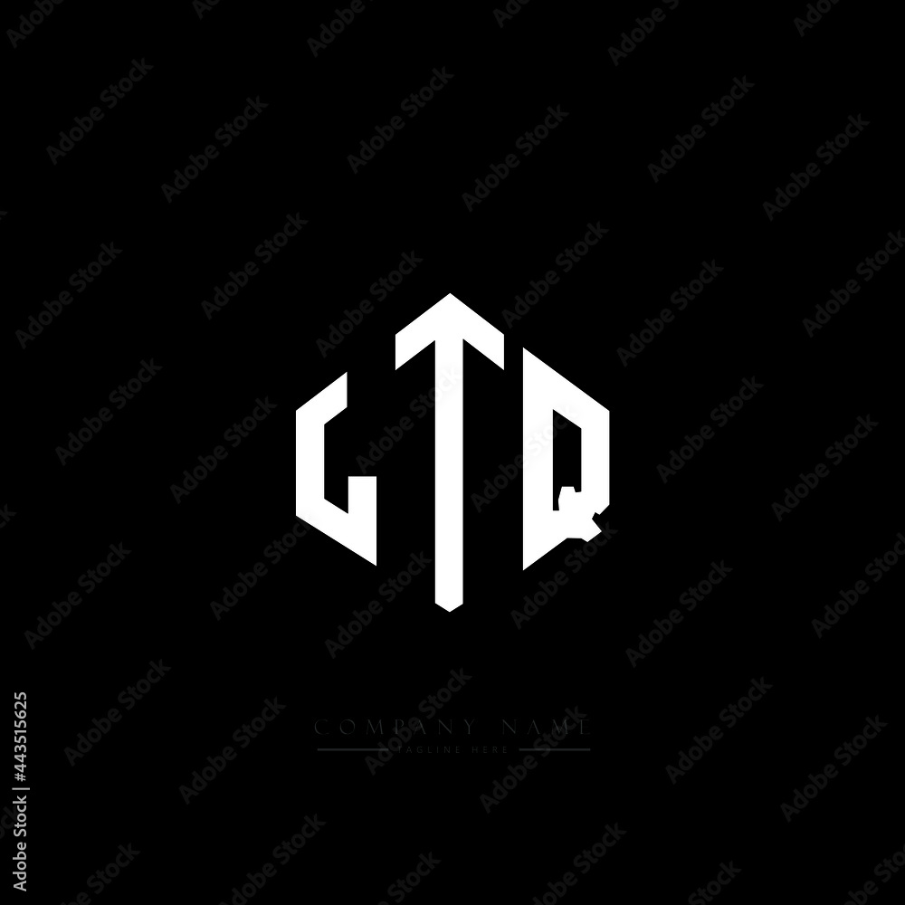 LTQ letter logo design with polygon shape. LTQ polygon logo monogram. LTQ cube logo design. LTQ hexagon vector logo template white and black colors. LTQ monogram, LTQ business and real estate logo. 