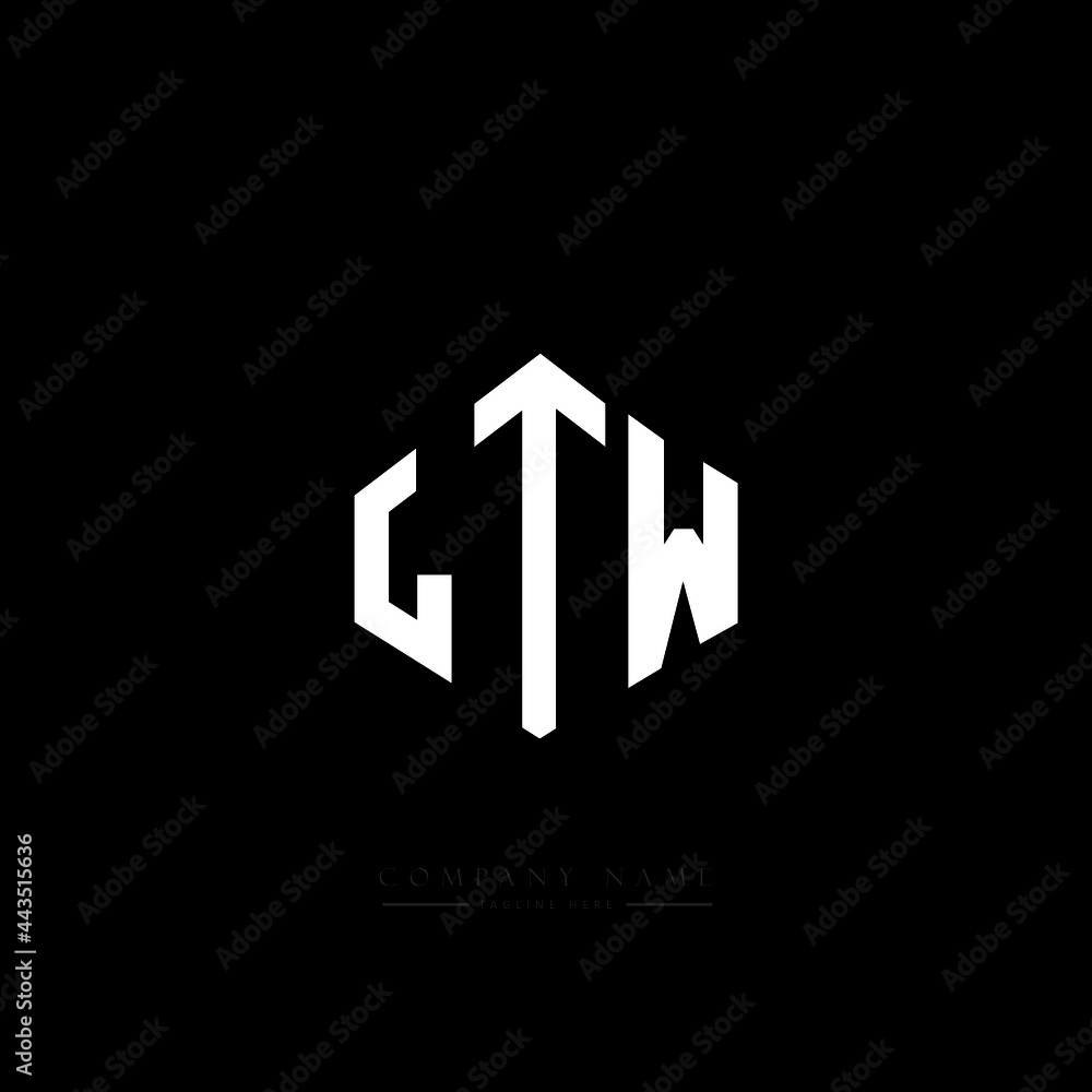 LTW letter logo design with polygon shape. LTW polygon logo monogram. LTW cube logo design. LTW hexagon vector logo template white and black colors. LTW monogram, LTW business and real estate logo. 