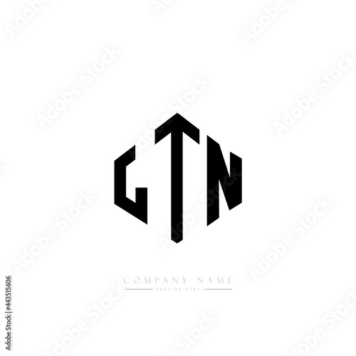 LTN letter logo design with polygon shape. LTN polygon logo monogram. LTN cube logo design. LTN hexagon vector logo template white and black colors. LTN monogram, LTN business and real estate logo. 