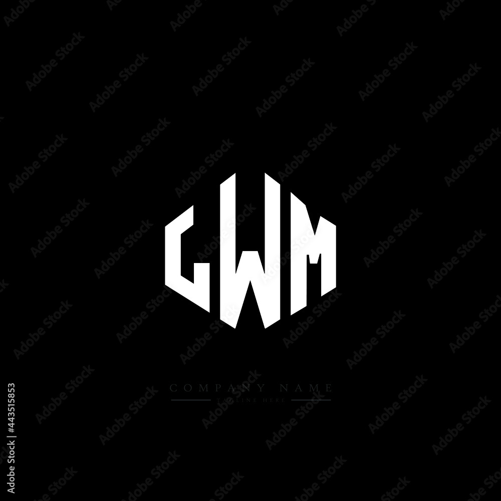 LWM letter logo design with polygon shape. LWM polygon logo monogram. LWM cube logo design. LWM hexagon vector logo template white and black colors. LWM monogram, LWM business and real estate logo. 