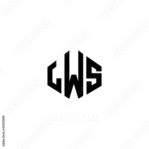 LWS letter logo design with polygon shape. LWS polygon logo monogram. LWS cube logo design. LWS hexagon vector logo template white and black colors. LWS monogram, LWS business and real estate logo. 
