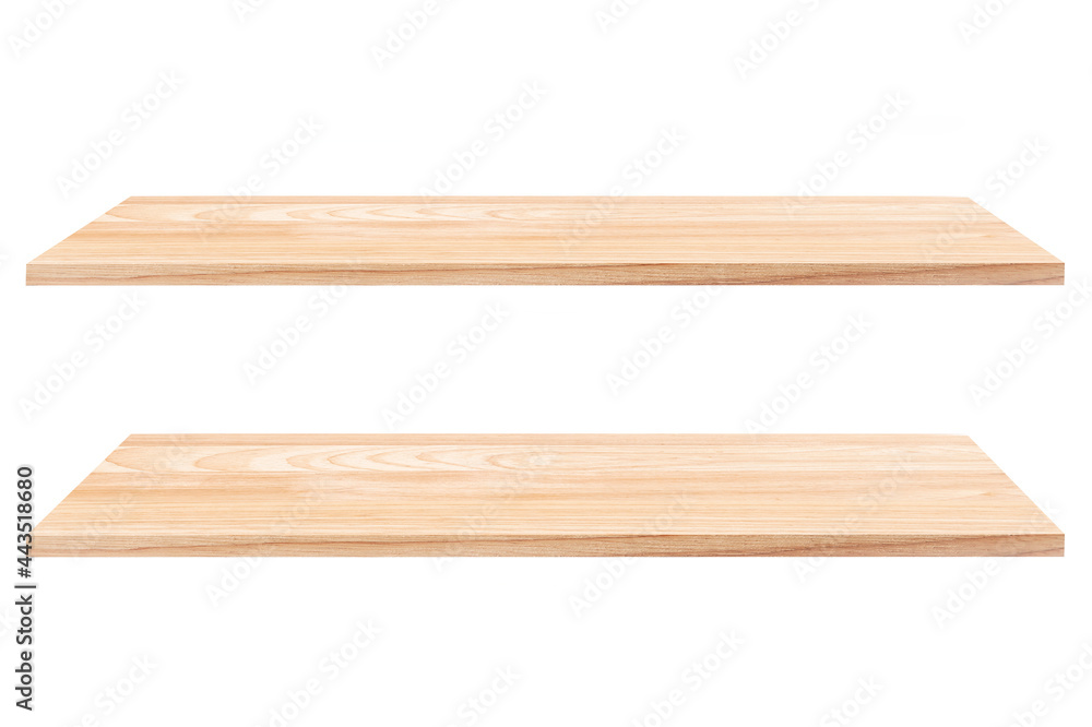 wooden shelve isolated on white background. wooden shelve isolated on white background.