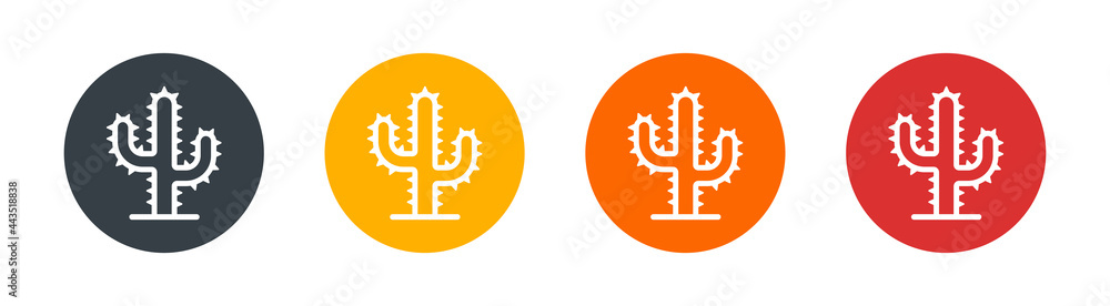 Set of cactus plant vector isolated illustration Set of cactus plant vector isolated illustration