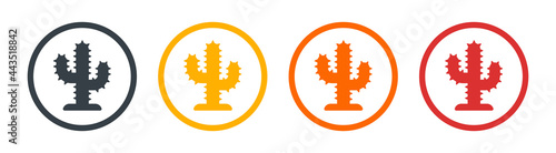Cactus icon. Desert plant icon vector illustration. 