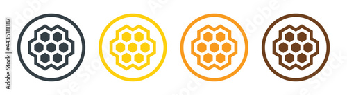 Honeycomb, honey comb hexagonal icon vector illustration.