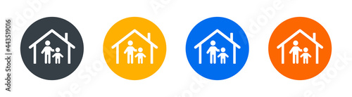 Orphan home care icon. Kid care symbol isolated on white.