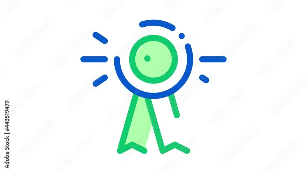 Award Medal Check Icon Animation. color Award Medal Check animated icon on white background Award Medal Check Icon Animation. color Award Medal Check animated icon on white background