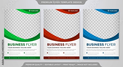 business flyer template with abstract and modern style