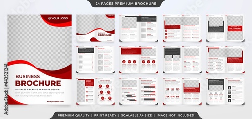 set of business brochure template with minimalist and modern style
