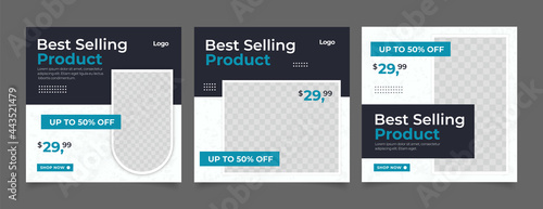 Best selling product social media banner template