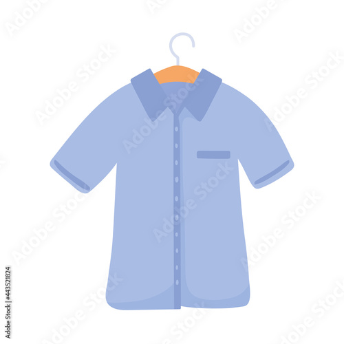 blue shirt hanging