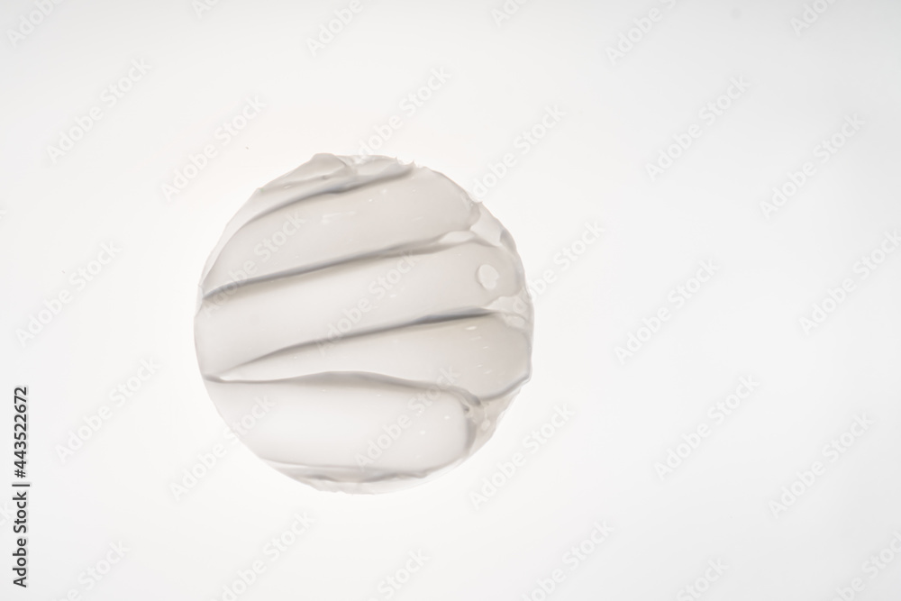 White cream texture on a white background.