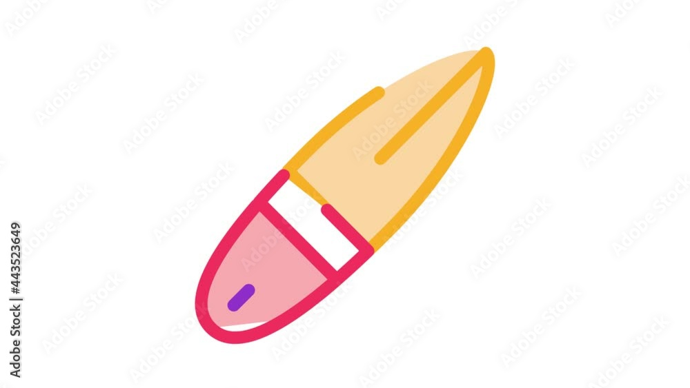 Canoe Icon Animation. color Canoe animated icon on white background Canoe Icon Animation. color Canoe animated icon on white background